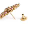 Heritage Charm Faux Ruby Stud Earrings