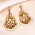 Dainty Pearl & Kundan Hanging Earrings