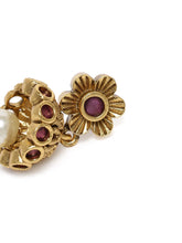 Floral Motif Jhumka with Pearl Drop