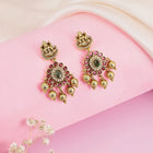 Temple Lakshmi Drops with Faux Ruby