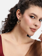 Temple Lakshmi Drops with Faux Ruby