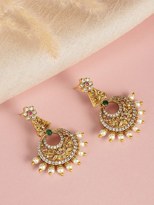 Royal Filigree Temple Dangle Earrings