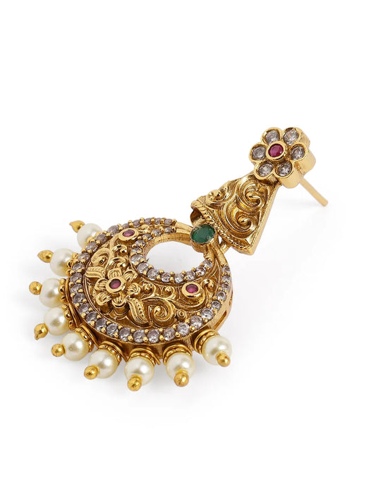 Royal Filigree Temple Dangle Earrings