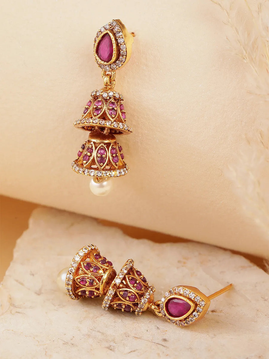 Earrings with CZ & Pearls | Sparkling & Elegant Designs – Peora