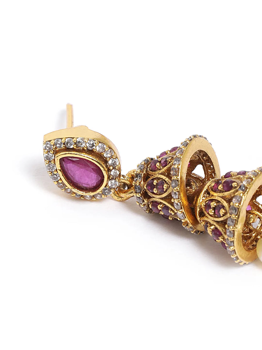 Earrings with CZ & Pearls | Sparkling & Elegant Designs – Peora