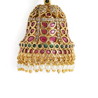 Royal Faux Ruby Dome Jhumka Earrings