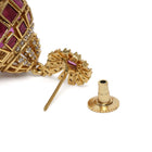 Sparkling CZ with Ruby Jhumka Earrings