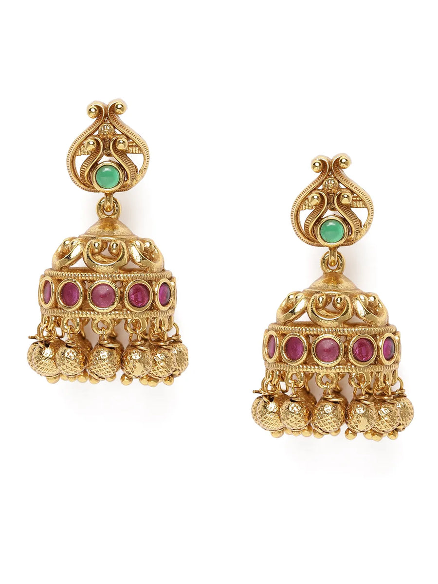 Classic Jhumka Earrings with Pearl