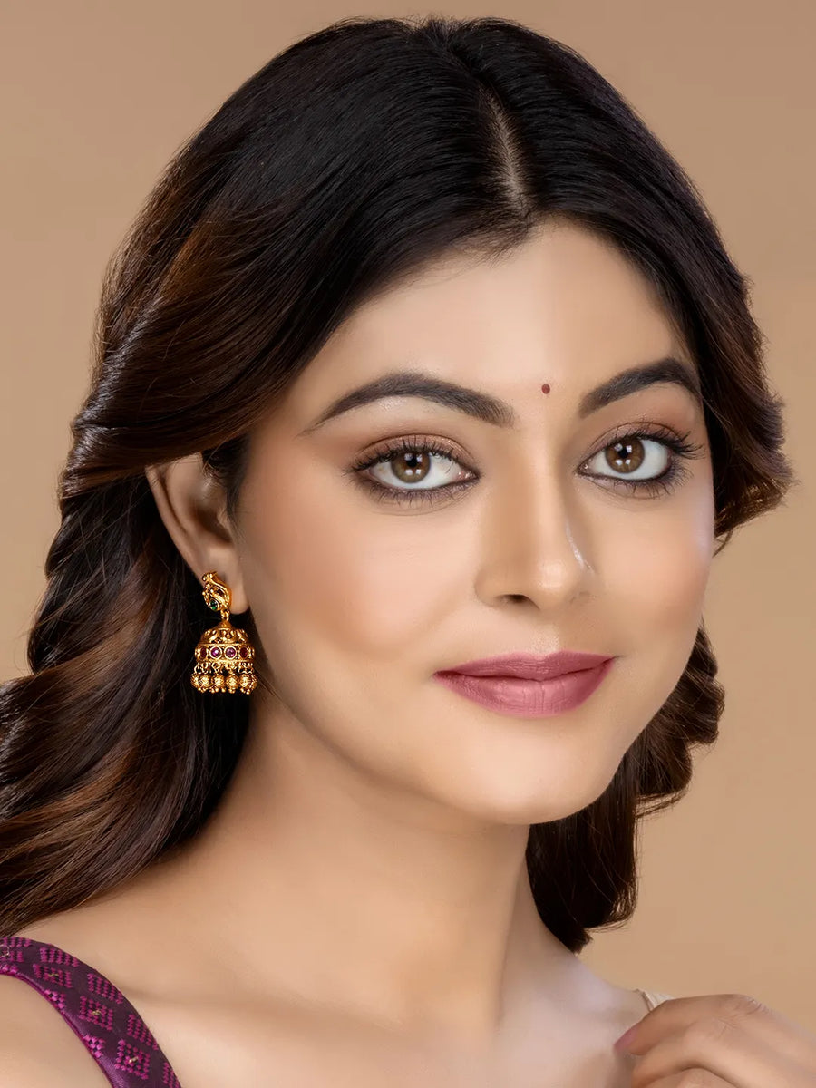 Classic Jhumka Earrings with Pearl