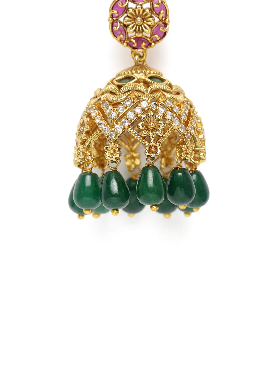 Stunning Beads Embellished Jhumka