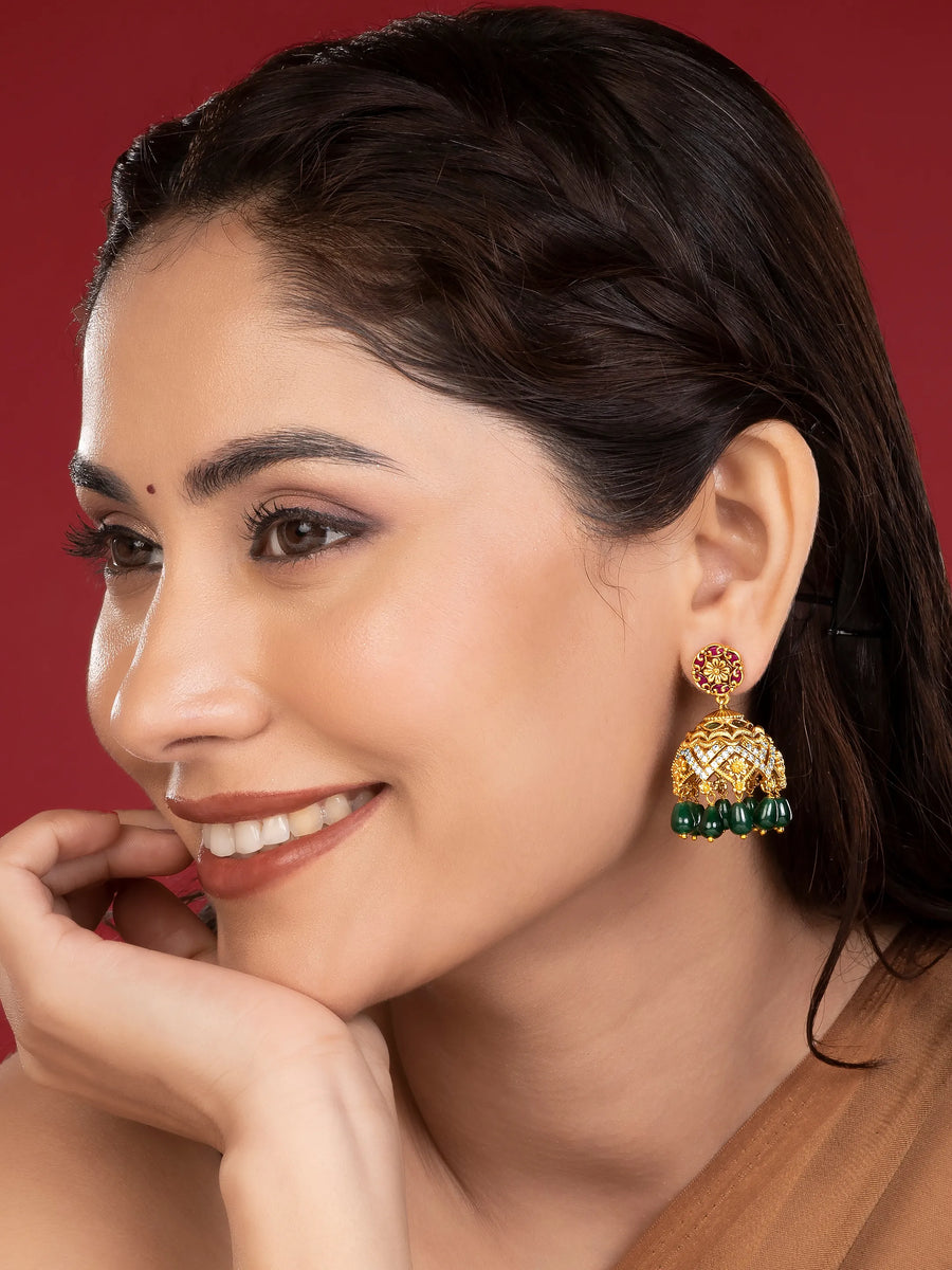 Stunning Beads Embellished Jhumka