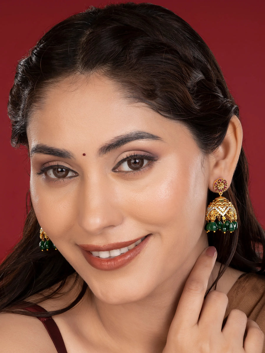 Stunning Beads Embellished Jhumka