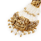 Divine Ganesha Motif Dangle Earrings - White