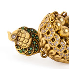 Peacock Glory Jhumkas with Kundan