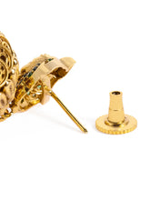 Peacock Glory Jhumkas with Kundan