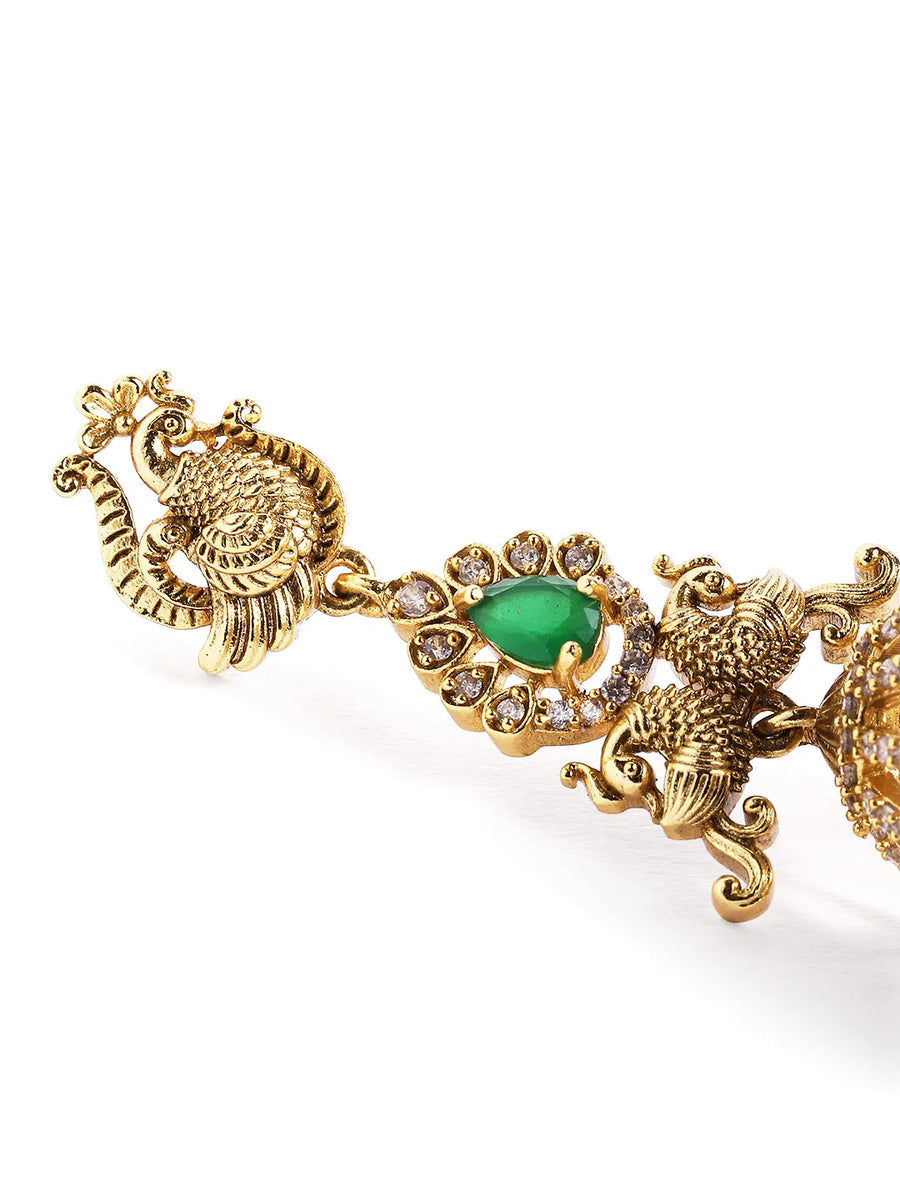 Royal Peacock Crafted Jhumka Design
