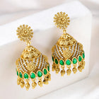 Chic Crystal Clear Kundan Jhumka Earrings
