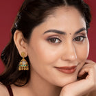 Chic Crystal Clear Kundan Jhumka Earrings