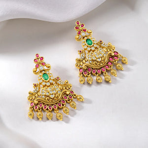 Stunning  Golden Harmony Dangle Earrings