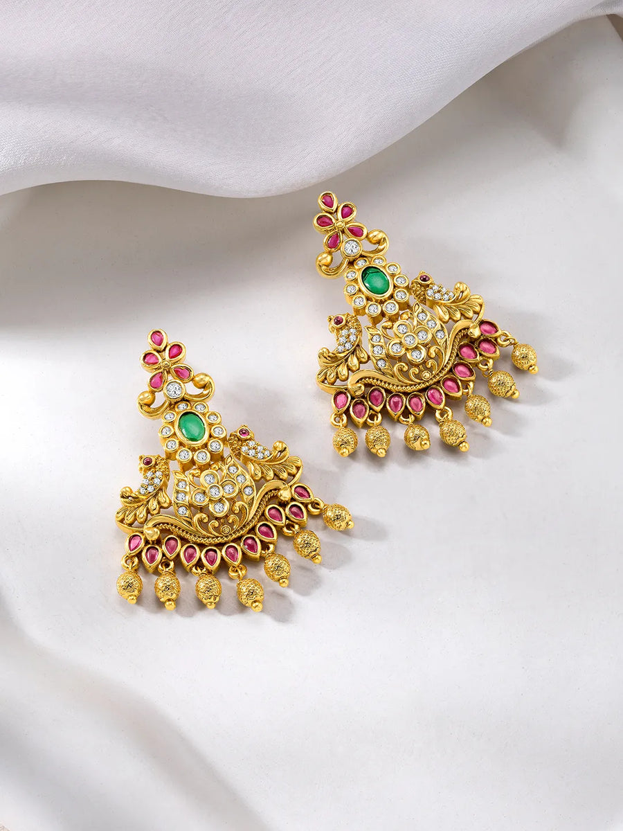 Stunning  Golden Harmony Dangle Earrings