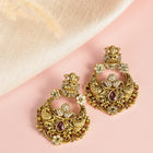 Traditional Lakshmi Motif Dangle Earrings