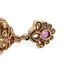 Temple Jhumkas with Faux Ruby Grace