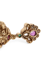 Temple Jhumkas with Faux Ruby Grace