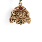 Temple Jhumkas with Faux Ruby Grace