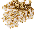 Heritage Peacock Motif Bridal Earrings - Rani Pink