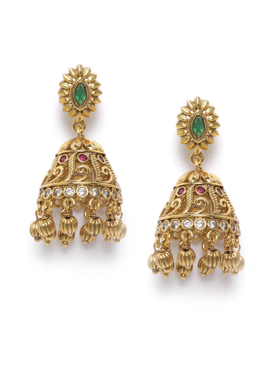 Faux Kundan Jhumkas | Regal Look, Fashion Price – Peora

