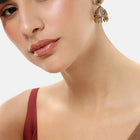 Ethnic Floral Design Jhumka Earrings