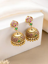 Traditional Style Golden Jhumki Earrings