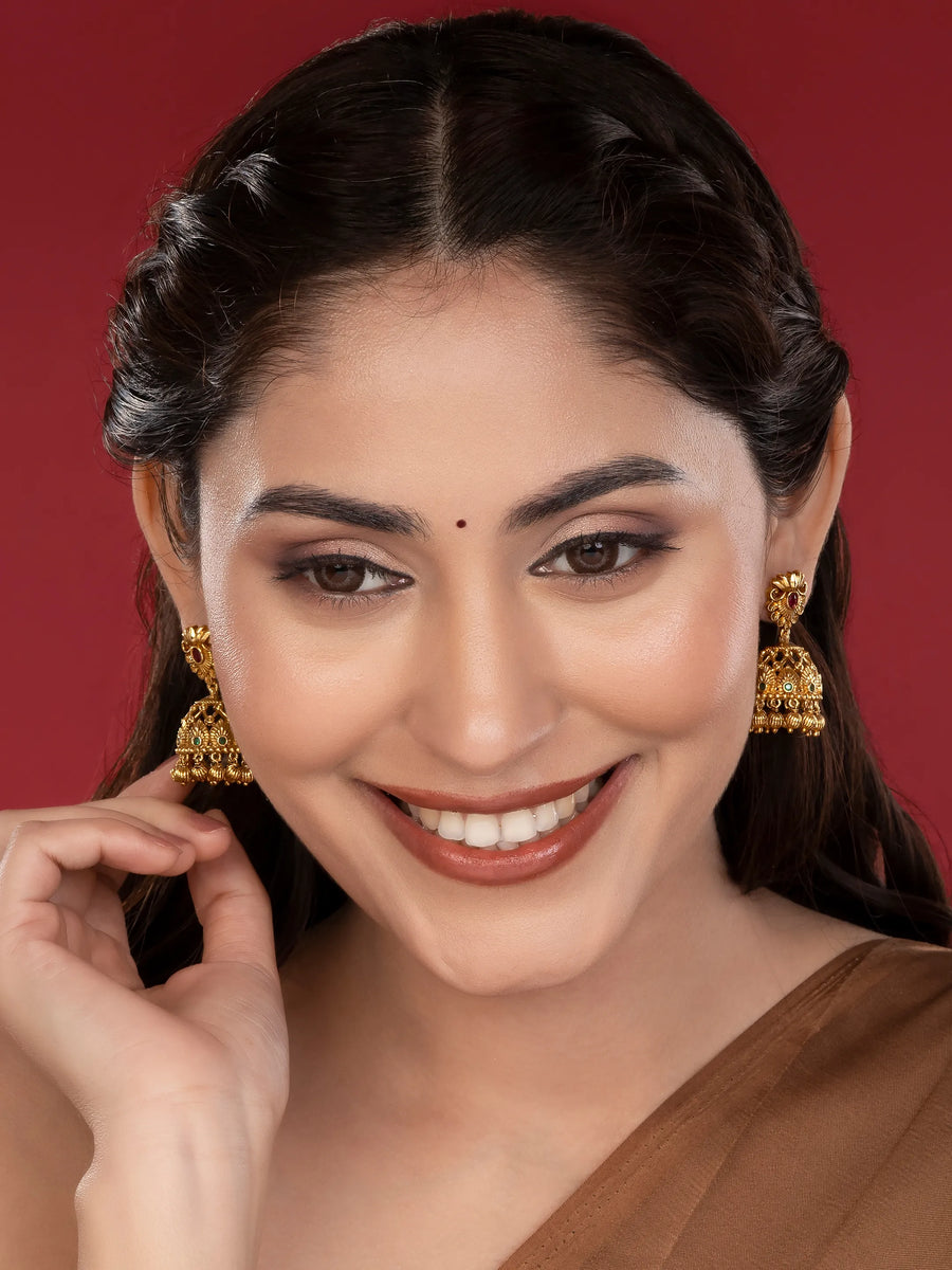 Royal Style Traditional Jhumka Earrings