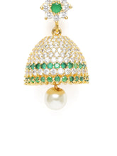 Feminine Glow Crystal Studded Jhumka