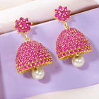 Feminine Glow Crystal Stud Jhumka