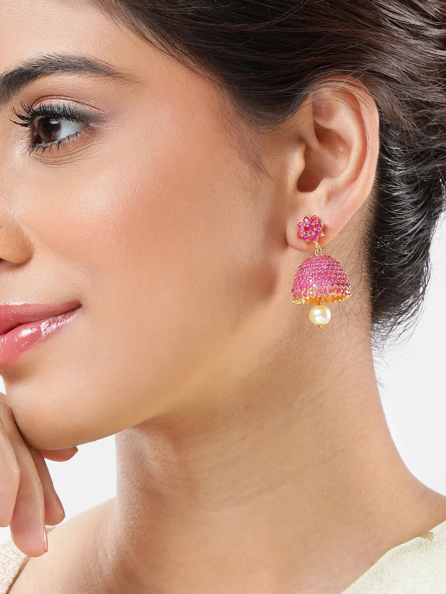 Stud Jhumka Earrings | Compact & Elegant Styles – Peora