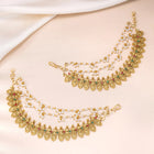 Laxmi Coin Studded Pearl Chain Earrings