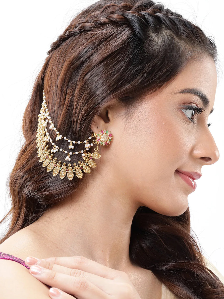 Pearl Chain Earrings | Elegant Fashion Jewellery by Peora