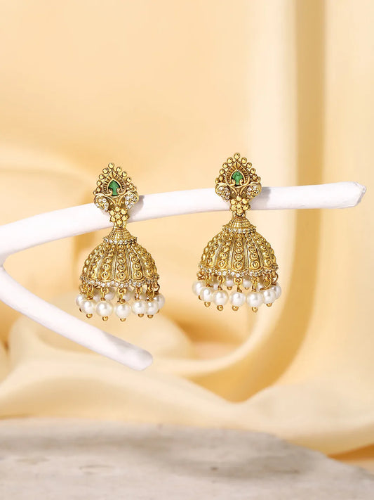 Pearl Jhumka Drops | Elegant & Traditional Designs – Peora