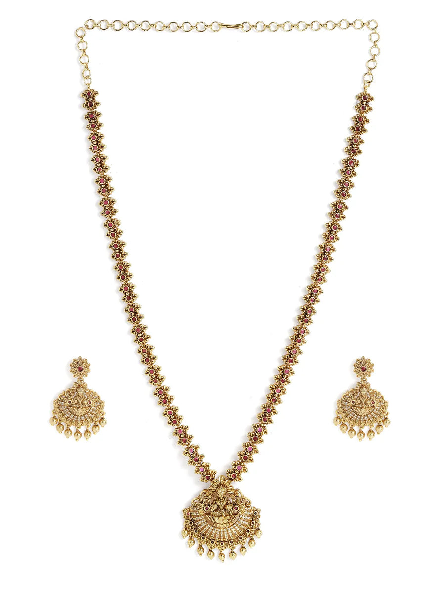 Rajnandini Lakshmi Pendant Necklace Set