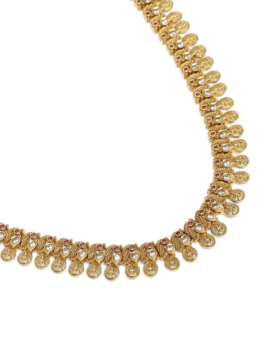 Laxmi Motif Sacred Necklace Set