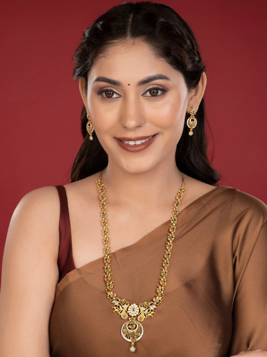 Vintage Temple Inspired Long Necklace Set