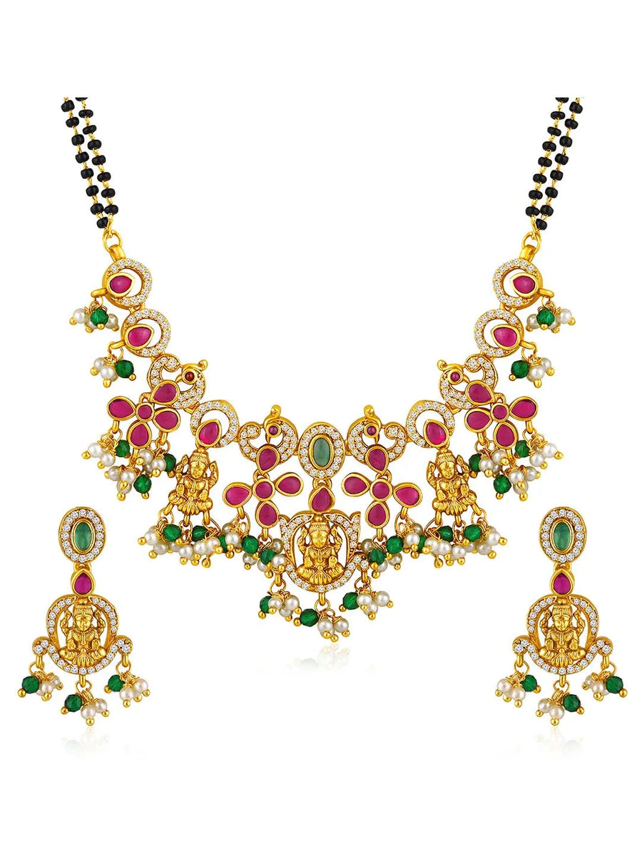 Hues CZ Mangalsutra Set | Colourful & Elegant by Peora

