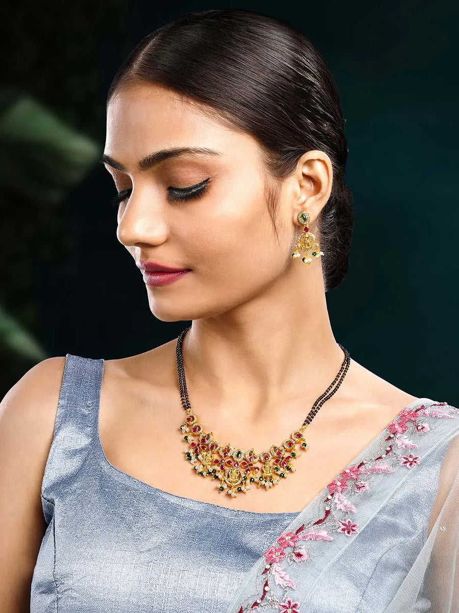 Hues CZ Mangalsutra Set | Colourful & Elegant by Peora

