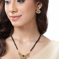 Glamorous Crystal Beads Mangalsutra Set