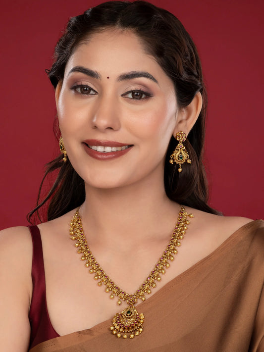 Floral Motif Traditional Necklace Set