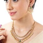 Faux Kundan Lariya Studded Necklace Set