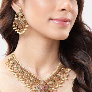 Stylish Beads Studded Necklace Set