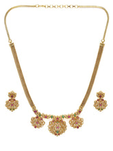 Kundan Studded Drop Necklace Set
