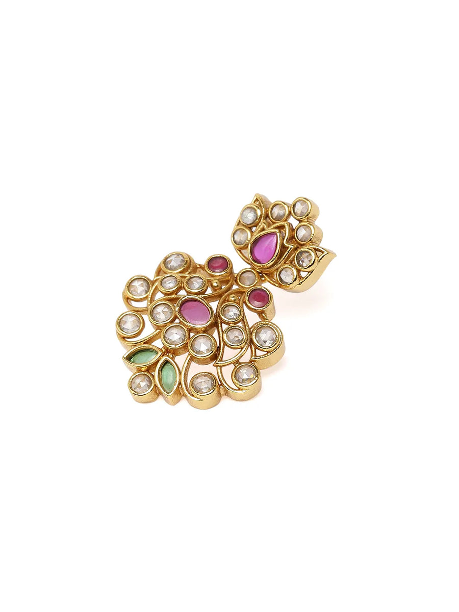 Kundan Studded Drop Necklace Set